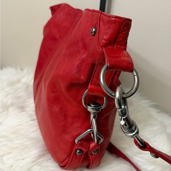 Rebecca Minkoff RED Leather RARE MINI Nikki Hobo Shoulder Bag - Picture 3 of 13